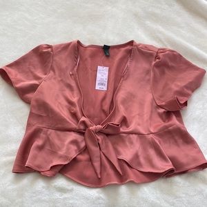 XXL Pink Wild Fable Satin Crop Top